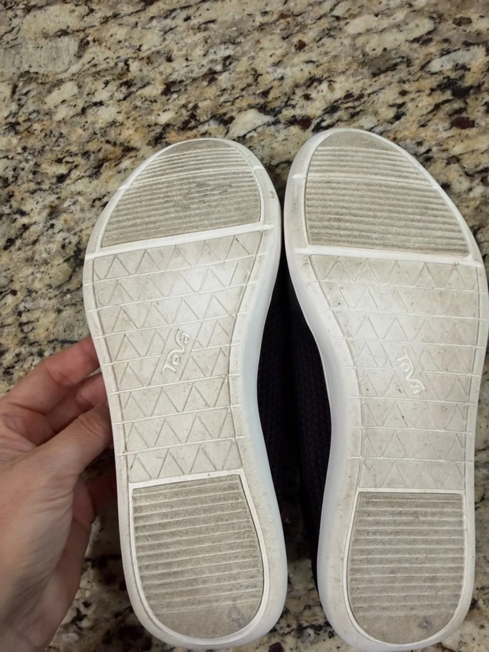 EUC Teva Women's Slip-On Hydro Life Ballerina Flats in Black and Purple Knit